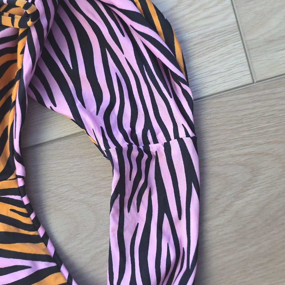 Maaji Vibrant Floral and Zebra Print One Piece Reversible Two Way Swimsuit - Picture 10 of 11